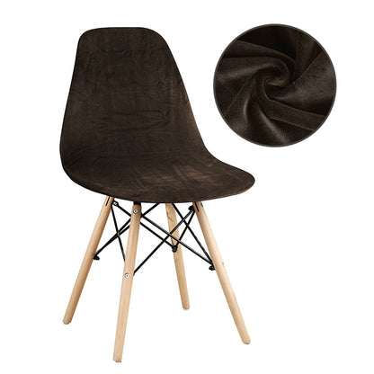Housse de Chaise Scandinave Velours - Marron - Protection Optimale