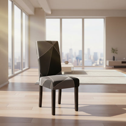 Housse de chaise tissu épais pour salle à manger - Housse de chaise grand dossier
