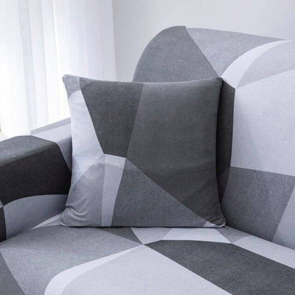 Housse Canapé d'Angle Universelle à Motifs Géométrique - Tissu Extensible