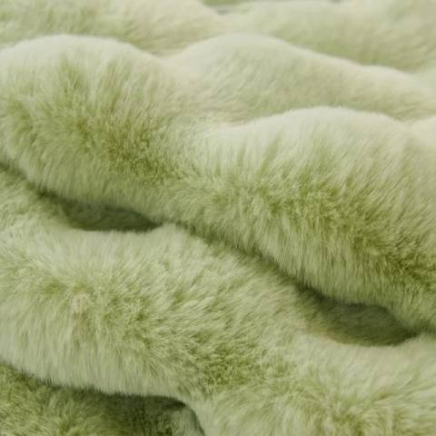 Housse de Canapé Ultra Douce en Fausse Fourrure - Vert Menthe