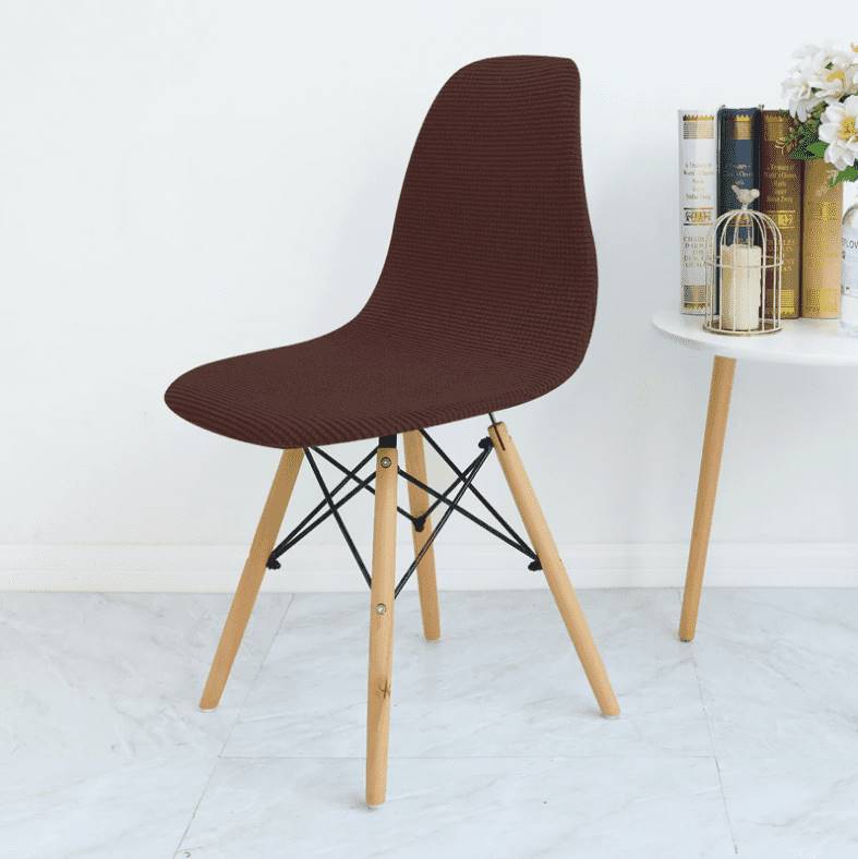 Housse de Chaise Scandinave Marron - Universelle et Extensible