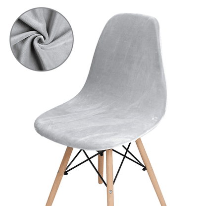 Housse de chaise scandinave velours gris - Housse de chaise velours