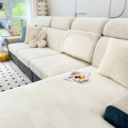 Housse coussin d'assise pour canapé - Blanc