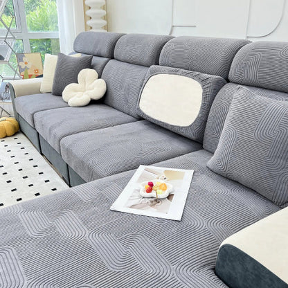 Housse coussin d'assise pour canapé - gris foncé