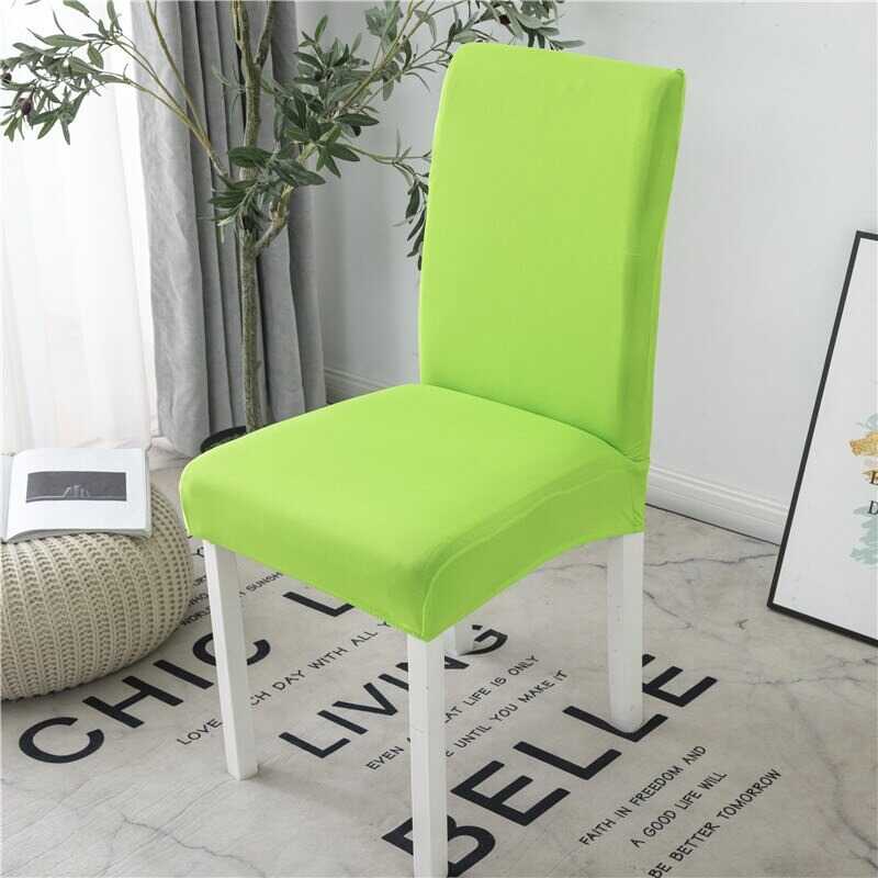 Housse de Chaise Extensible à Motifs Modernes - Style Scandinave Pistache