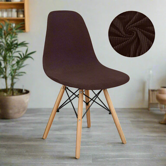 Housse de Chaise Scandinave Marron - Universelle et Extensible