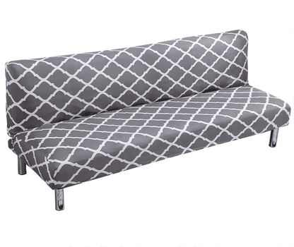 Housse de Clic Clac à Motif Géométrique Gris - Extensible, Ajustée & Moderne