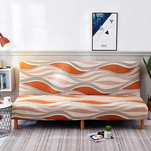 Housse de Clic Clac à Motifs Ondulés - Style Moderne et Protection pour Canapé-Lit