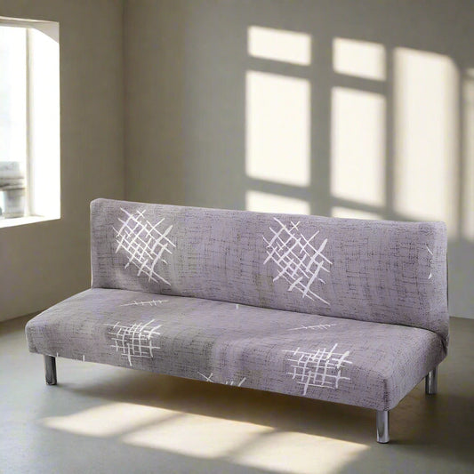 Housse de Clic Clac Moderne et Elégante - Tissu Extensible Gris à Motifs Blancs