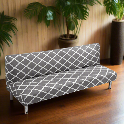 Housse de Clic Clac à Motif Géométrique Gris - Extensible, Ajustée & Moderne