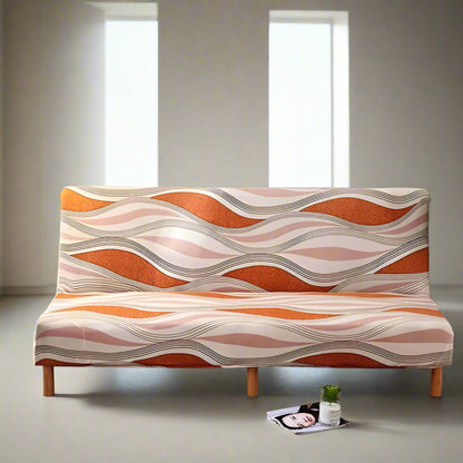 Housse de Clic Clac à Motifs Ondulés - Style Moderne et Protection pour Canapé-Lit