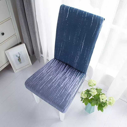 Housse de Chaise Extensible Dégradé Bleu - Moderne, Confortable & Lavable