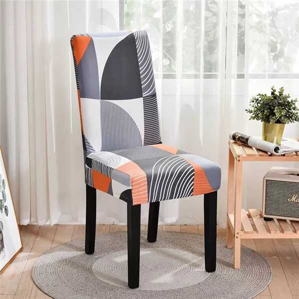 Housse pour Chaise Universelle à Motifs Géométrique - Élégance & Protection