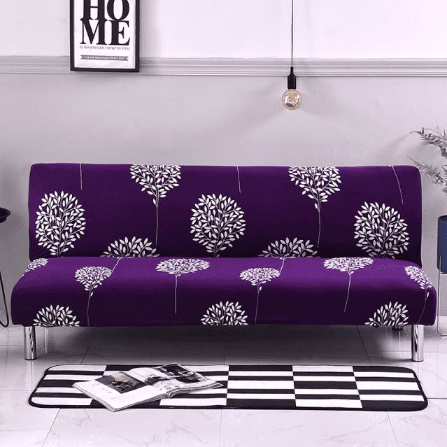 Housse de Clic Clac Extensible Violette à Motifs Floraux - Protection & Style Moderne