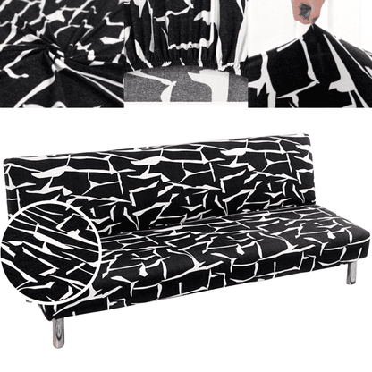 Housse de Clic Clac Noire à Motif Géométrique Blanc - Design Moderne & Extensible