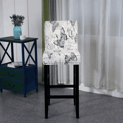 Housse de tabouret de bar avec motif papillon - Design élégant et moderne