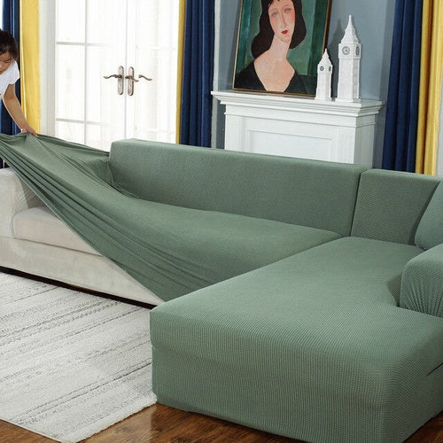 Housse de Canapé d'Angle  - Vert Menthe - Protection Optimale