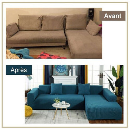 Housse de Canapé d'Angle Universelle - Vert - Protection Optimale