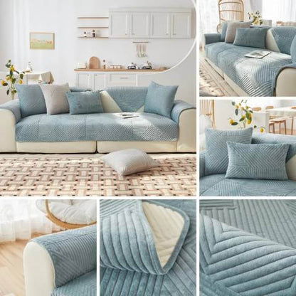 Housse de Fauteuil et Canapé Matelassée Bleu Ciel – Fraîcheur et Confort au Quotidien