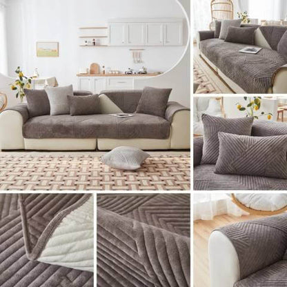 Housse de Fauteuil Antidérapante et Imperméable - Style Moderne Gris Foncé