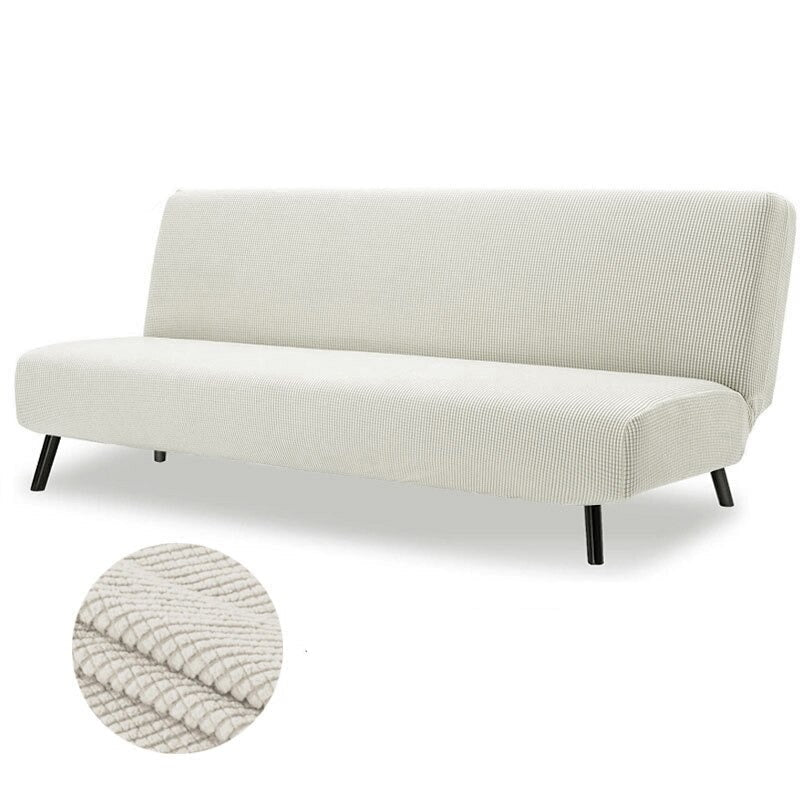 Housse clic clac en tissu polaire ultra-doux - Housse canapé clic clac couleur unie