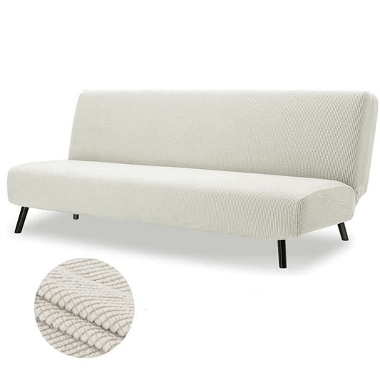 Housse clic clac en tissu polaire ultra-doux - Housse canapé clic clac couleur unie