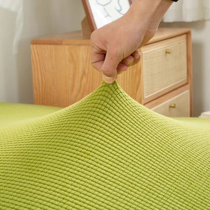 Housse pour clic clac motif jacquard vert - Housse pour canapé clic clac