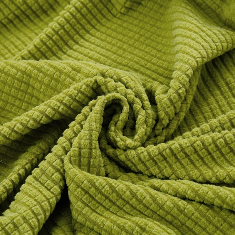 Housse pour clic clac motif jacquard vert - Housse pour canapé clic clac