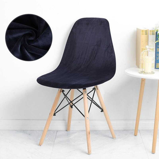Housse de Chaise Scandinave Velours Bleu Marine - Élégance & Confort Intemporel