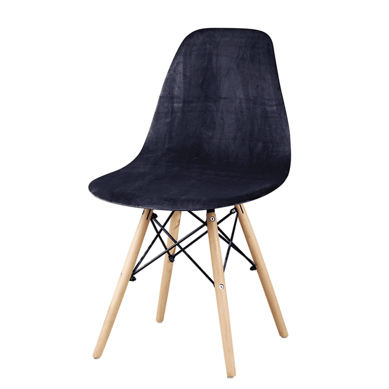 Housse de Chaise Scandinave Velours Bleu Marine - Élégance & Confort Intemporel