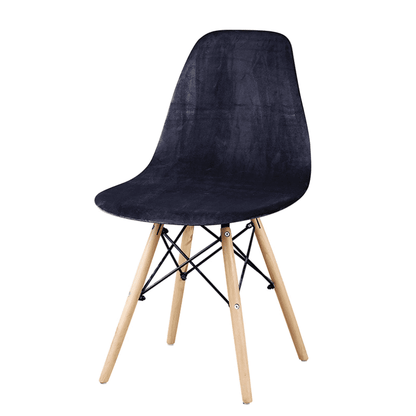 Housse de Chaise Scandinave Velours Bleu Marine - Élégance & Confort Intemporel
