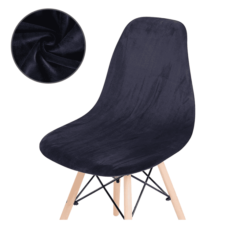 Housse de Chaise Scandinave Velours Bleu Marine - Élégance & Confort Intemporel
