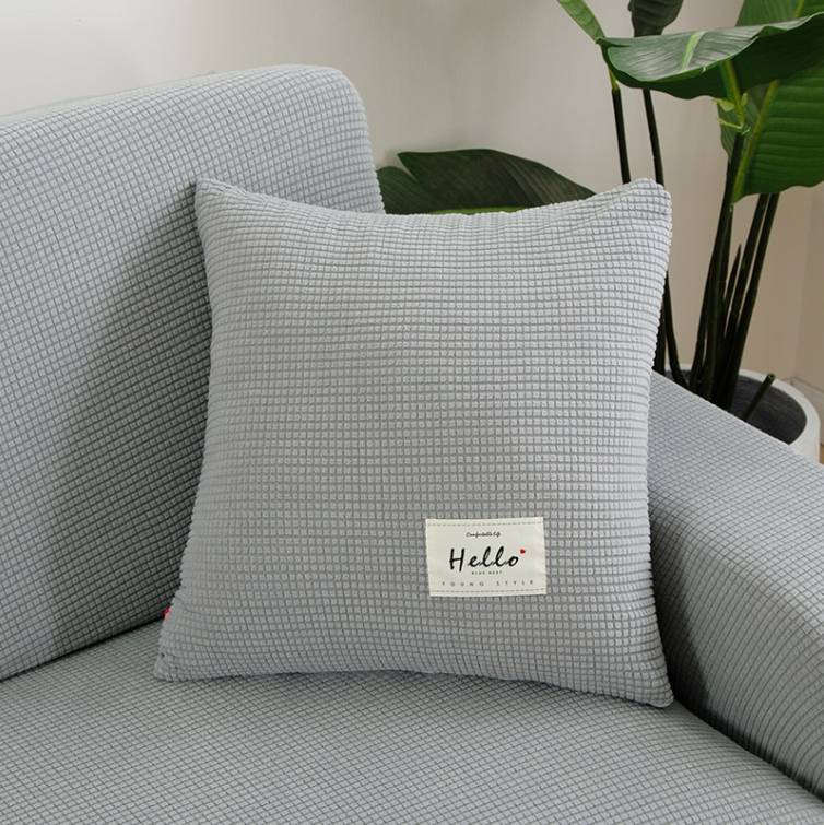 Housse canapé d'angle universelle à design matelassé - Plaid canapé d'angle gris pour maison
