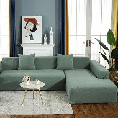Housse de Canapé d'Angle  - Vert Menthe - Protection Optimale