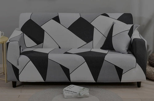 Housse Canapé<br> Universelle Noir et Gris