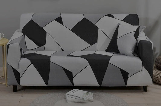 Housse Canapé<br> Universelle Noir et Gris