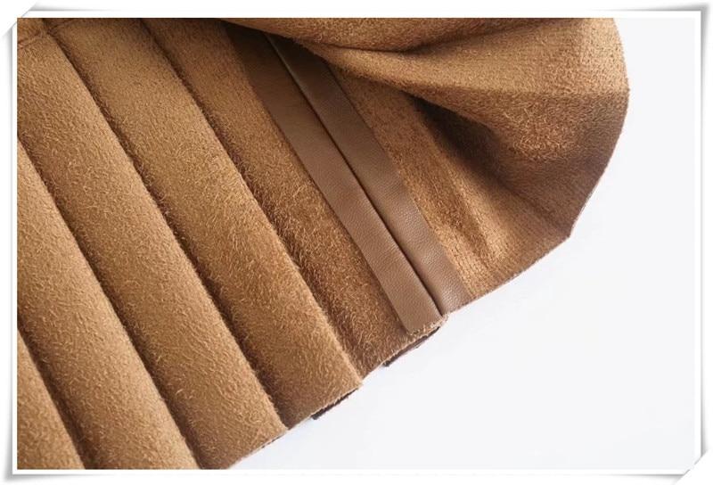 Jupe à volants en cuir