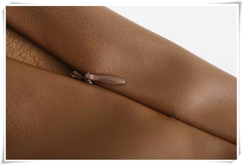 Jupe à volants en cuir