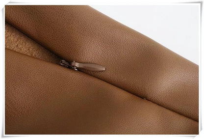 Jupe à volants en cuir