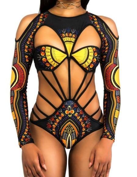 Maillot de bain Africain à manches