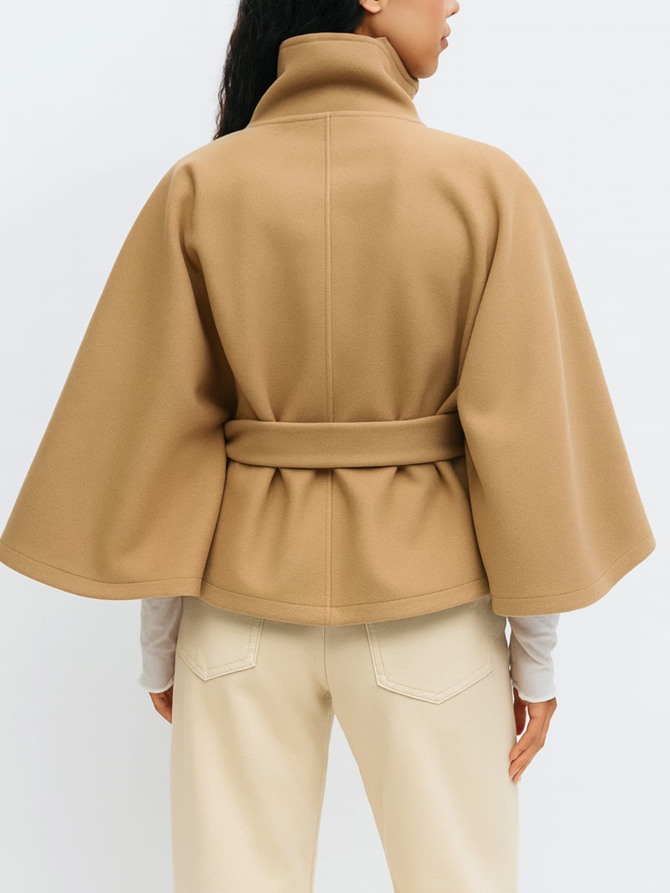 Trench élégant femme | Cape courte ajustée