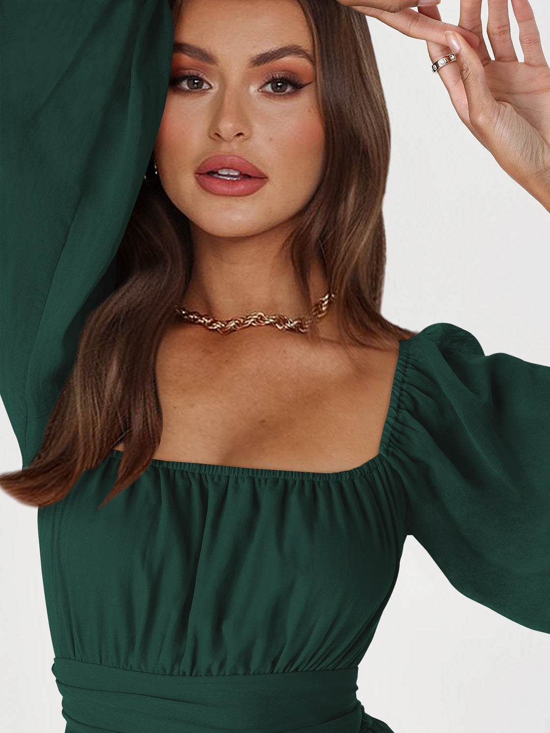 Combi-short chic à manches longues