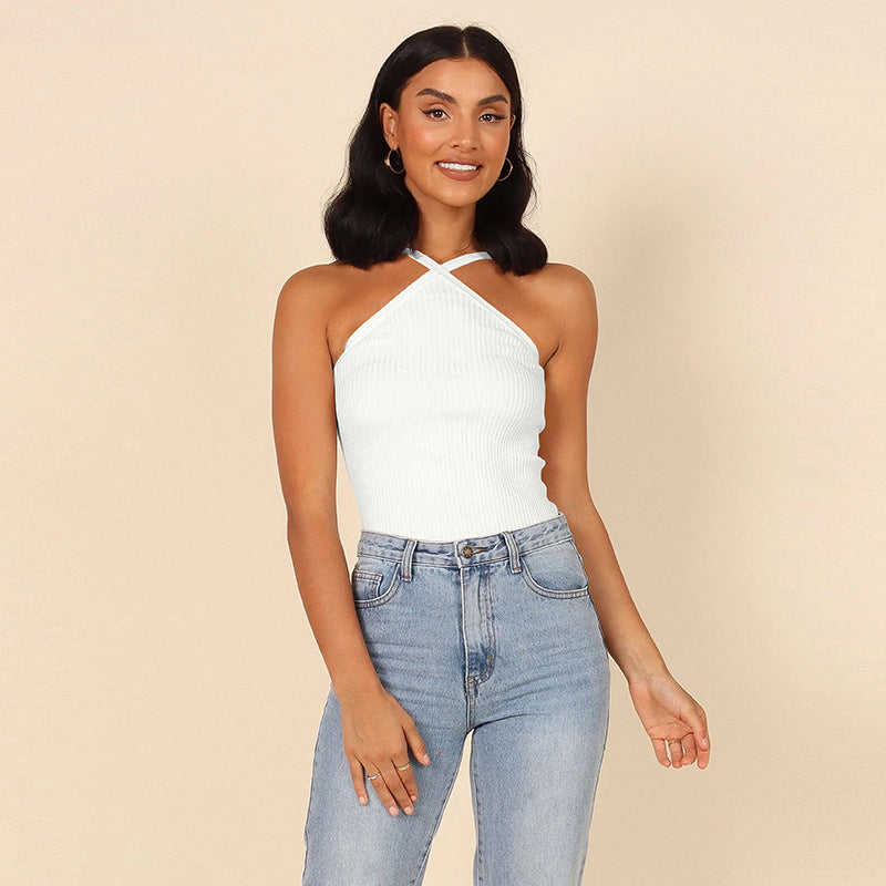 Débardeur bretelles avant croisées