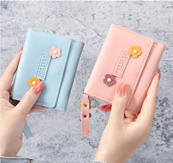 Petit portefeuille à fleurs