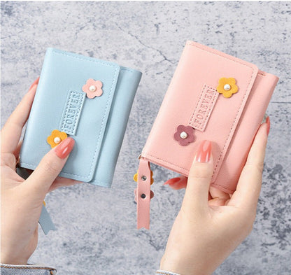 Petit portefeuille à fleurs