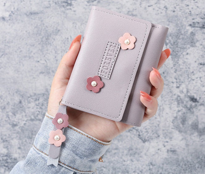 Petit portefeuille à fleurs