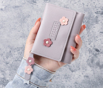 Petit portefeuille à fleurs