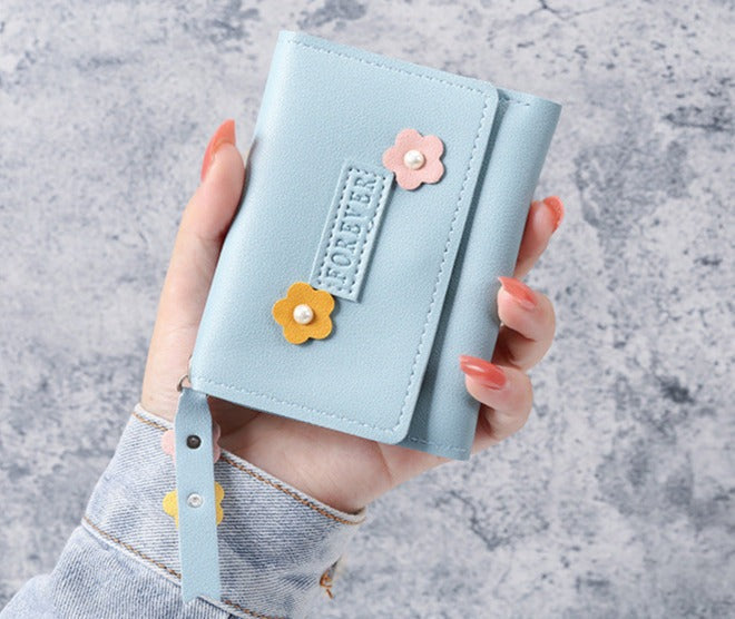 Petit portefeuille à fleurs