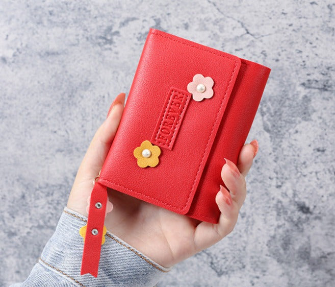 Petit portefeuille à fleurs