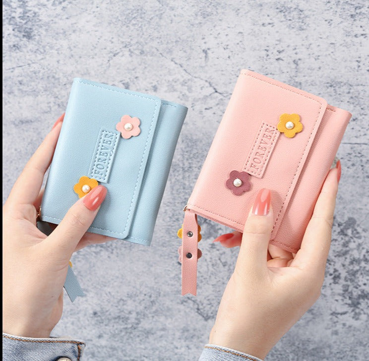 Petit portefeuille à fleurs